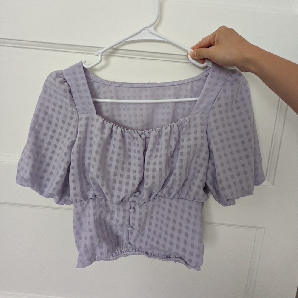 Purple crop top